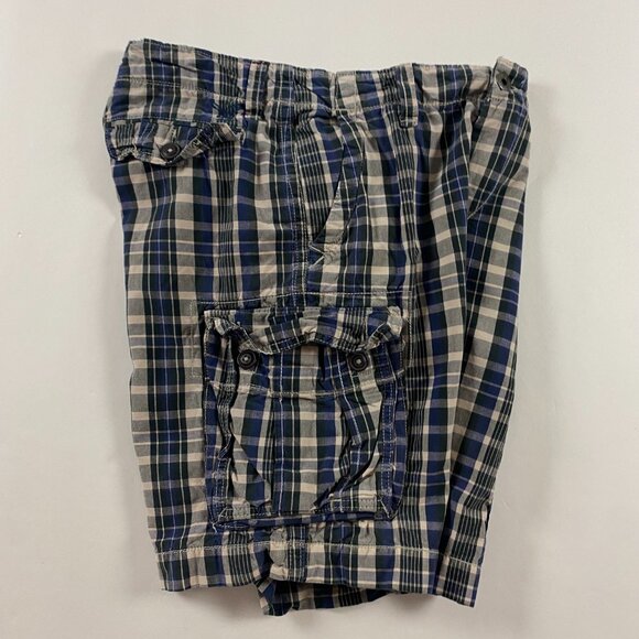 American Eagle Outfitters Classic Length Plaid Cargo Shorts Mens Size 32 Cotton - Picture 3 of 12